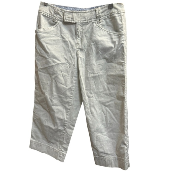 EDDIE BAUER Capri Crop Pants Hiking Women's Khaki Sand Taupe SZ 2 Outdoors EUC - Picture 8 of 13